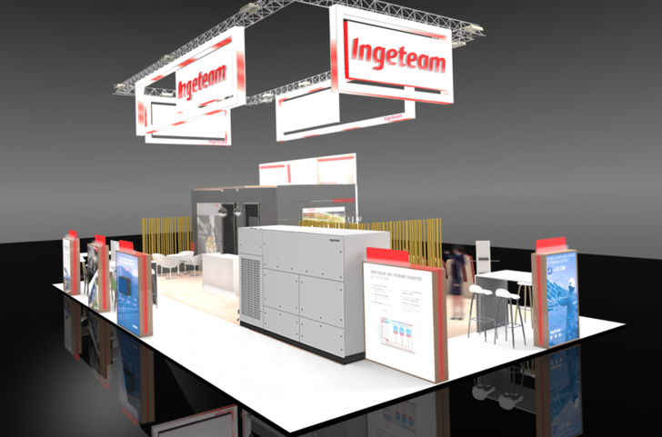 See here a rendering of what visitors to The smarter E Europe 2021 Restart will have to look forward to at the Ingeteam booth.