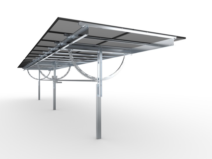 Thanks to its mechanical self-locking capacity, the Schletter Tracker is as stable as a fixed installation system.