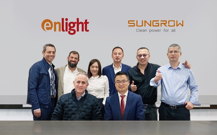 The 430 MWh Energy Storage Contract Signing between Enlight and Sungrow.