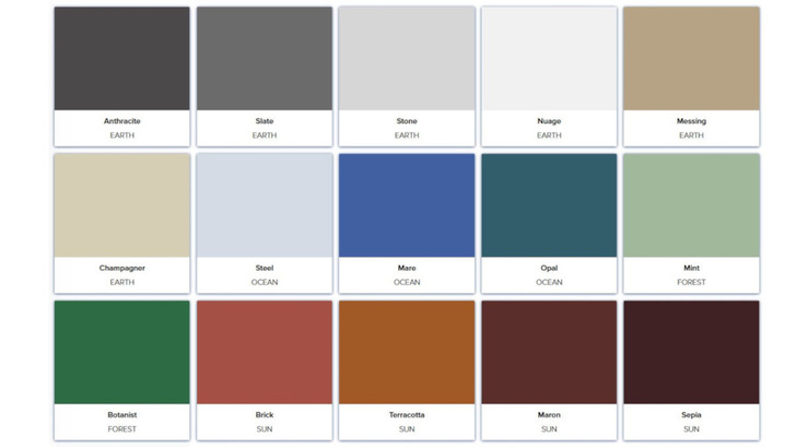 Solar modules with the new coating technology are available in 15 different colours. The size, shape and cell configuration can still be customised.