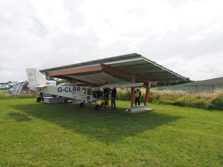 The airfield at Old Buckenham currently uses a single-phase, five-kilowatt charger.