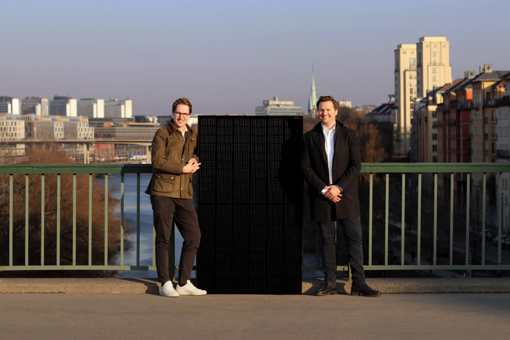 Erik Martinson, CEO and co-founder of Svea Solar and Herman Korsgaard, director at Altor.