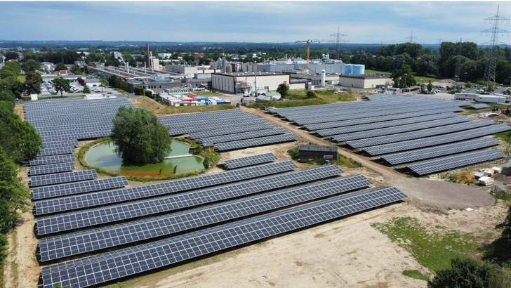 The solar park on the company's own premises covers ten per cent of 3M's electricity needs in Hilden.