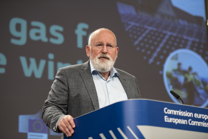 Frans Timmermans, Executive Vice-President of the European Commission at the  "Save gas for a safe winter" press conference.