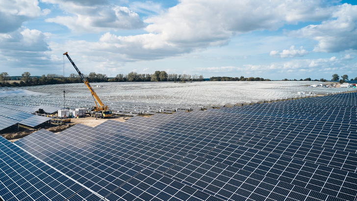 A new solar park in Gaarz in northeastern Germany.
