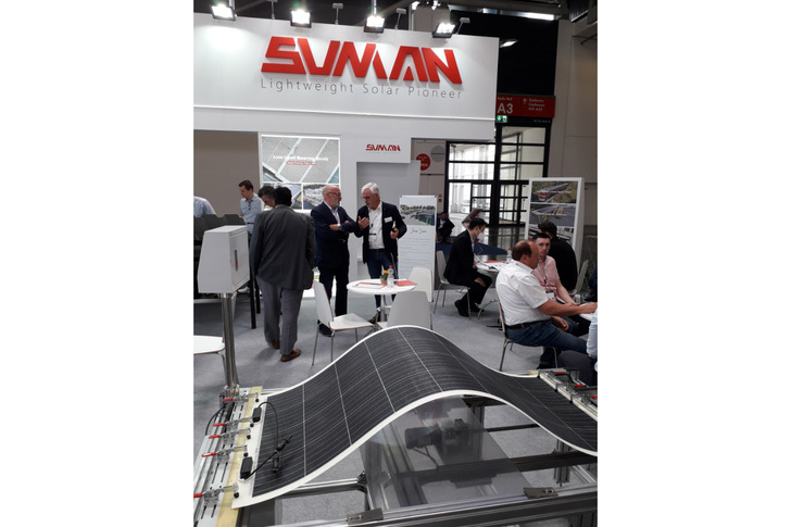 Sunman dispenses entirely with glass for its solar modules.