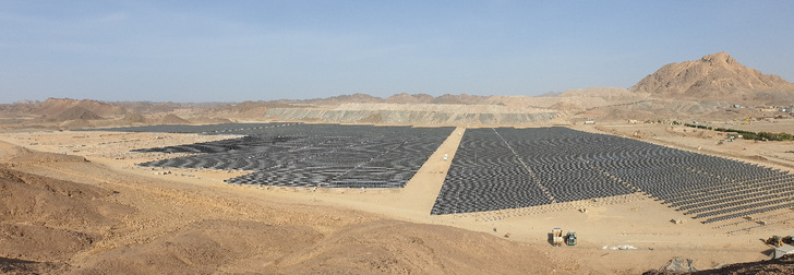 The hybrid system consists of a 36 MW solar farm and a 7.5 MW battery-energy storage system that have been integrated into the existing diesel power station.
