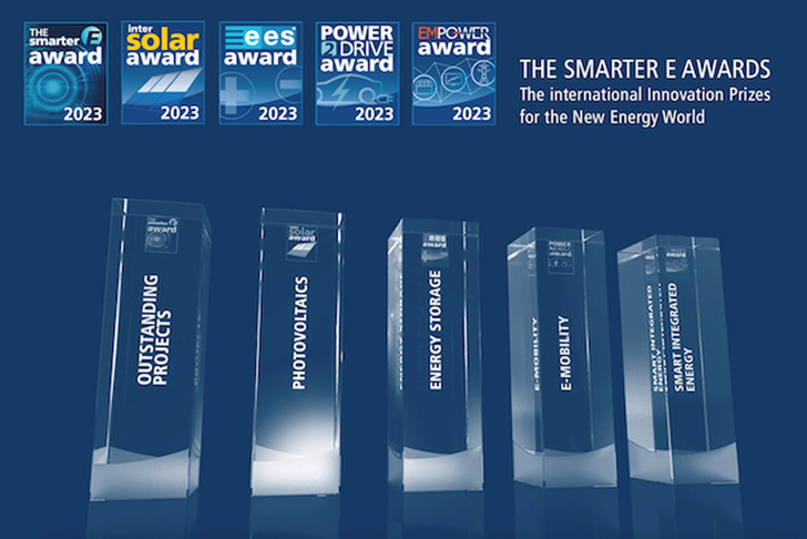 Five Smarter E Awards highlight innovations in different sectors, application phase now starts. - © Solar Promotion
