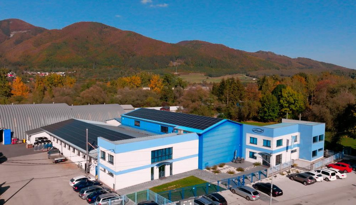 Expanded solar rooftop of Attack in Vrútky/Slovakia.