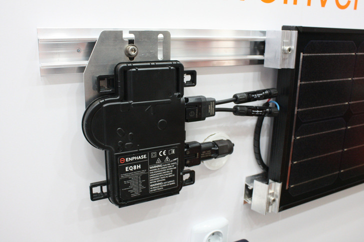 Microinverters from Enphase at Intersolar. - © Heiko Schwarzburger
