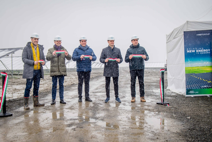 Official opening of one of new solar parks in MET Group in Hungary.