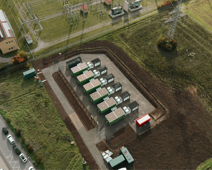 Large-scale battery storage on display in Iphofen/Germany with 20.7 MW storage capacity and 24 MWhgross storage capacity