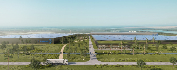 This is how the new PV gigafab near Marseille/France is to look. - © Carbon
