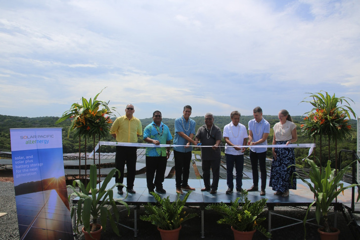 Opening ceremony of the new hybrid solar storage project in Palau. - © SPEC
