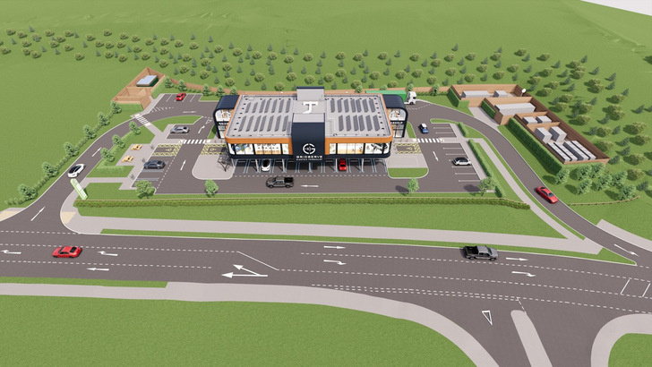 This is how the new Electric Forecourt will look like when it opens in 2024.