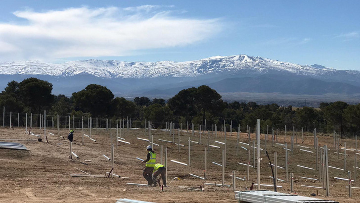 Solar construction is also booming again in Spain.