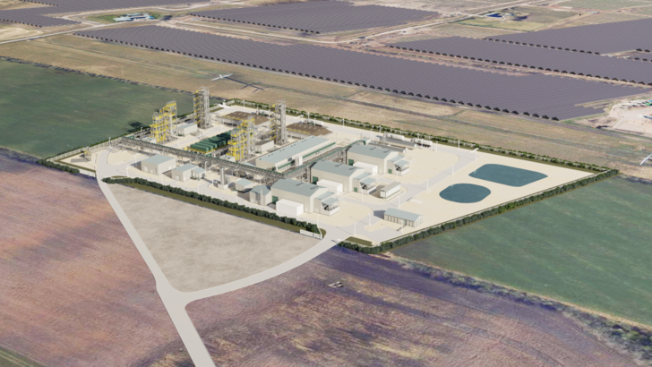 Visualization of the Kassø PtX-facility in Denmark.