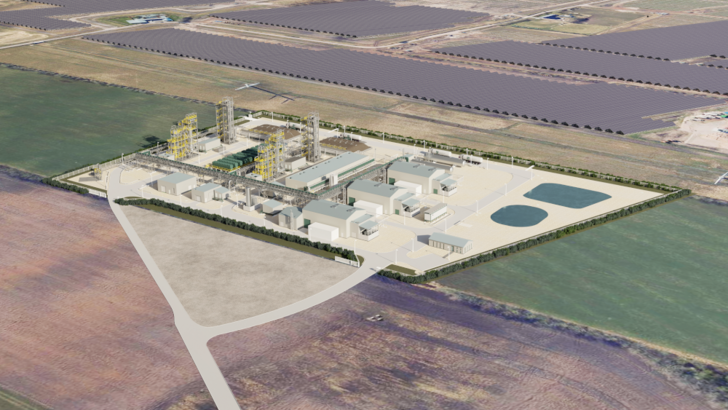 Visualization of the Kassø PtX-facility in Denmark. - © European Energy
