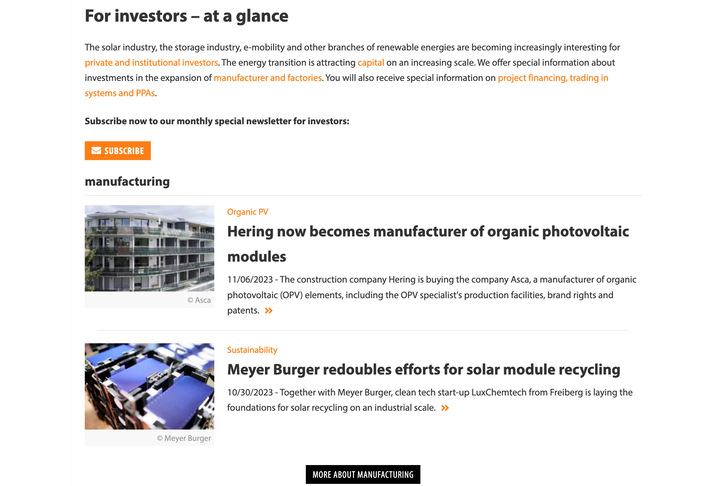 The next issue of the newsletter for investors and EPCs will be sent out on 11 December 2023.