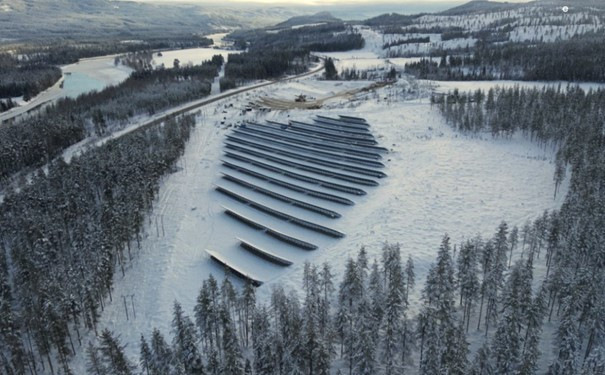 The solar park Furuseth in Stor-Elvdal, Norway, uses bifacial modules. - © Solgrid

