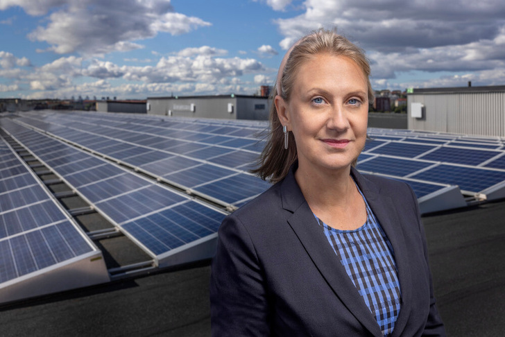 "Energy storage that, in addition to increasing self-consumption, is used to support the Swedish electricity system in various ways should obviously be eligible for a green tax reduction", demands Anna Werner, CEO of Svensk Solenergi. - © Svensk Solenergi/Jann Lipka
