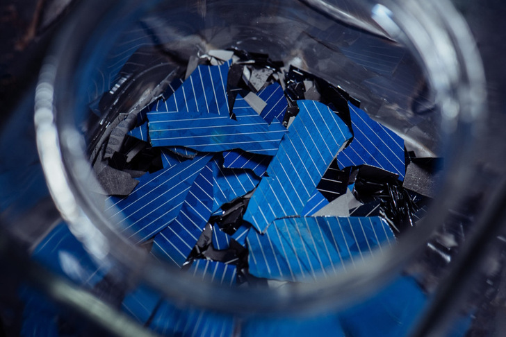 Flaxres has developed a patented process for PV module recycling. - © Flaxres/Lohse
