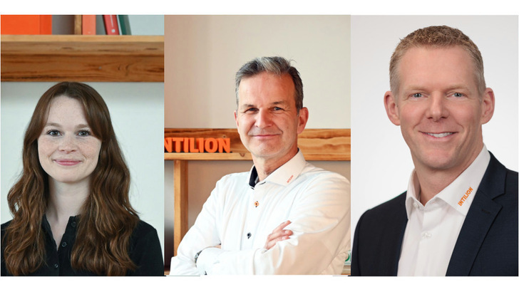  Alina Möbius (left) is Junior Product Manager at Intilion. Martin Peters (centre) is Product Manager and André Haubrock (right) is CEO of the Paderborn-based storage manufacturer.