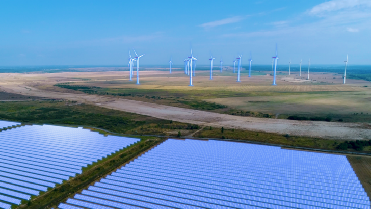  More solar parks are built with wind turbines to make optimal use of the land.