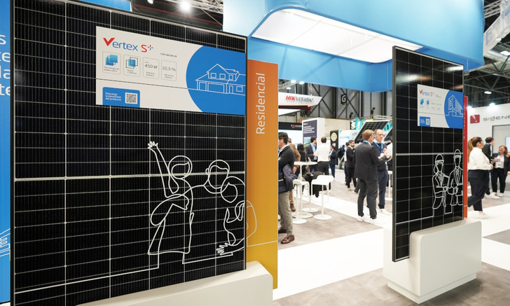 At Solar Solutions 2024 Amsterdam, Trina Solar zooms in on its comprehensive Vertex S+ range of n type dual-glass PV modules for commercial and residential rooftops. - © Trina Solar
