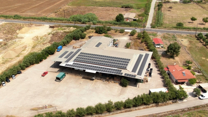  PV rooftop installation in a collective energy community in Greece.