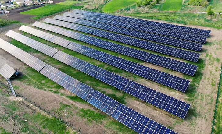  1 MW PV plant recently completed in Ukraine, for which Menlo Electric supplied all needed equipment.