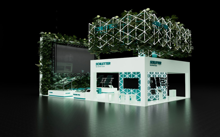  Exhibition stand of Schletter at Intersolar Europe 2024 this week in Munich.