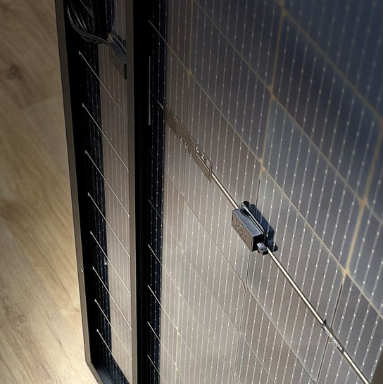  The ALP 3 PV module from behind showing its strong structure able to withstand up to 8000Pa of snowloads.