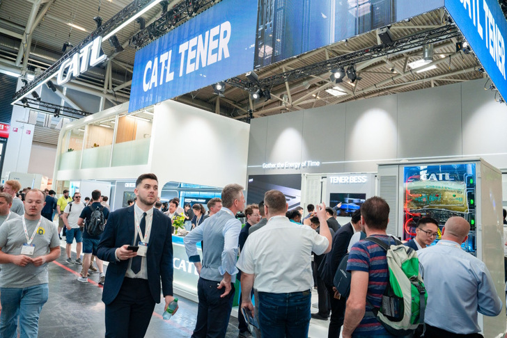 Booth of CATL at ees Europe 2024 in Munich. - © CATL