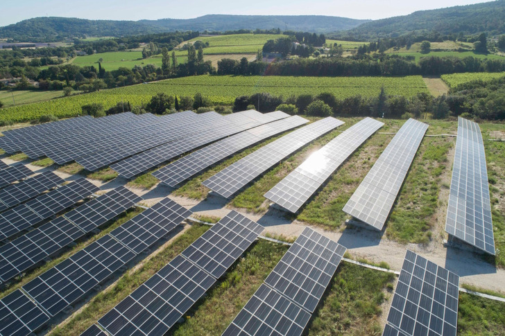 Axpo announced the start of construction for another solar park in Italy, pictured here is a project in France.