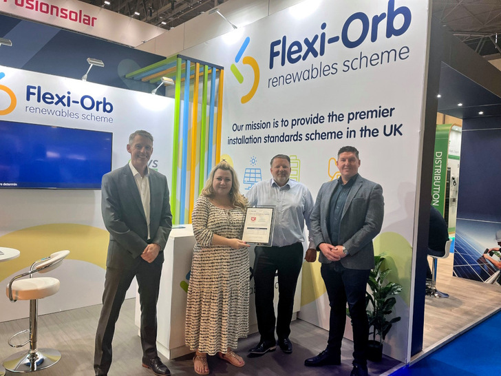 David Lindsay, MD-Flexi-Orb, Alex Gates, MD- Simply Certification, Alan Graham, Head of Operations- Project Solar and Tom Armstrong, MD- Project Solar (l. to r.).