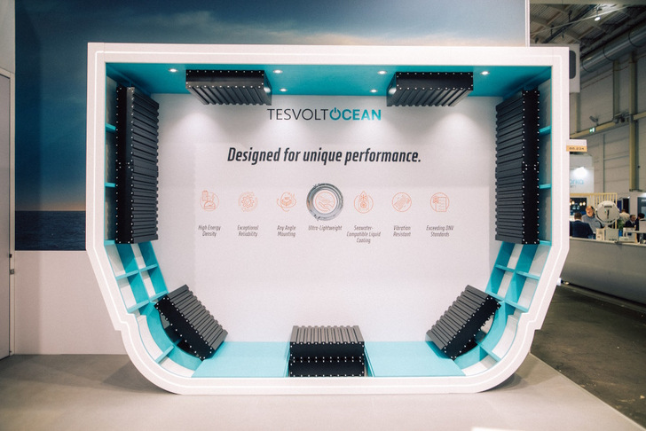 The new „Kaptein“ battery storage system of Tesvolt Ocean.