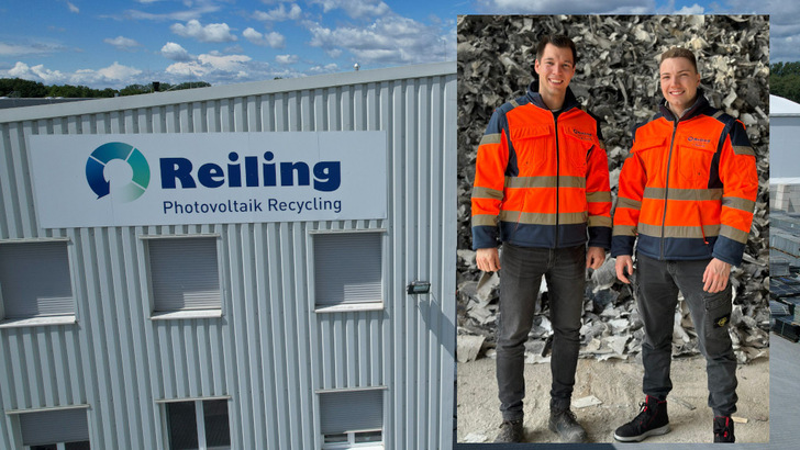 Malte Fislake and Tom Reiling of Reiling PV Recycling in Münster (Germany).