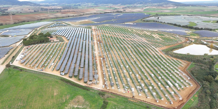 Solar park of CCE in Montalto di Castro, north of Rom.