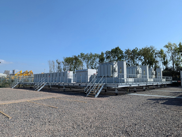 The new battery storage site in Newport/UK.