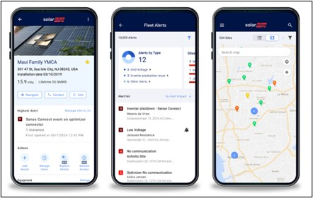 The new platform consolidates all important processes for solar installers in one app. - © Solaredge