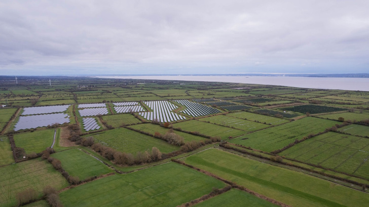 The Llanwern 75 MW solar park from NextPower UK, the UK's largest operating solar asset.