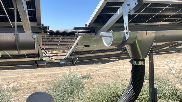 Not wasting a drop – Baywa r.e. has built a plant in Spain where the water is collected and later utilised on the fields. - © Baywa r.e.