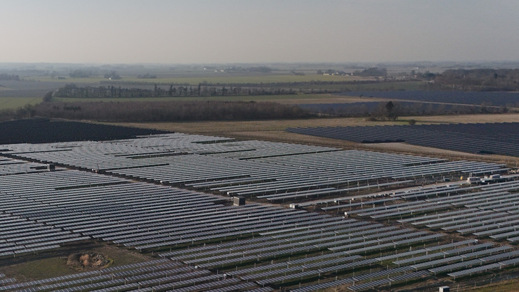 Lidsø solar park in Denmark.