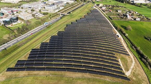 The solar park in Ardea in the Latium region