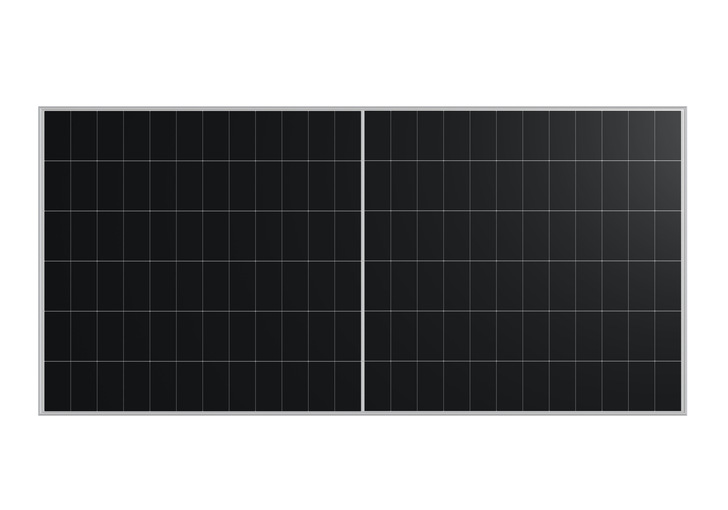 A rectangle of power – this version with 72 cells delivers 670 watts.