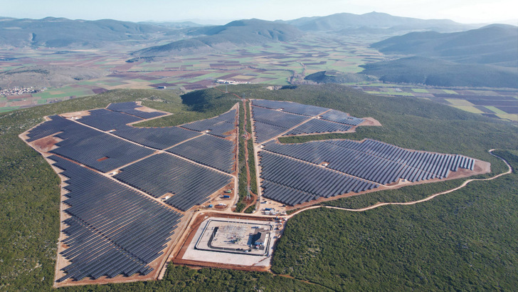 Solar park Loutsa in Central Greece.