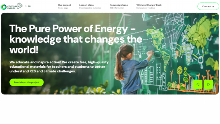 Influencing young minds – from the free educational materials on the initiative website. - © Respect Energy