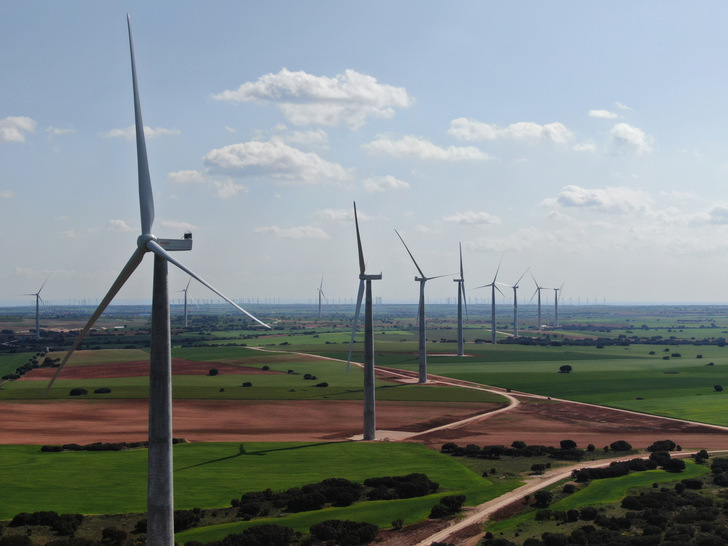The wind farm in Atalaya del Cañavate (Castilla-La Mancha) will be expanded with PV and battery storage. - © Enlight