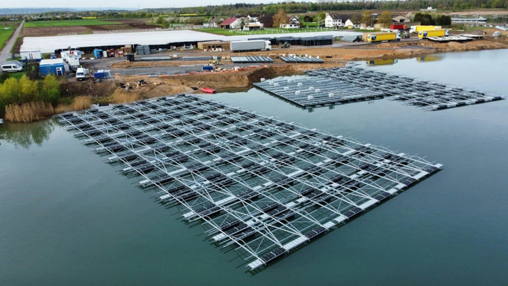 This 15 MW solar system in southeast Germany was built on the site of a disused gravel pit.